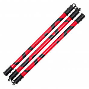71" Red-Black Three-Section Staff