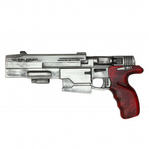 13.5" LARP/Cosplay Foam Prop Silver Pistol