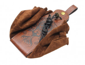 Medieval Imitation Leather Drawstring Belt Pouch