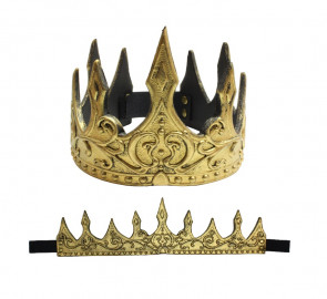 Foam Adjustable Gold Medieval Crown