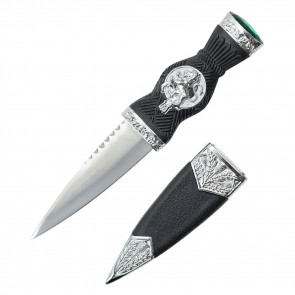 7.25" Overall Dirk With Lion Handle And Green Gem