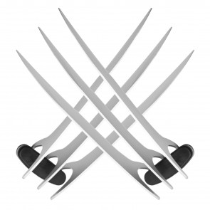 11" Deluxe Dual Hand X-Claws w/ Silver (Adamantium) Finish