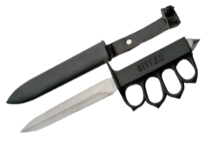 12" Black Trench Knife