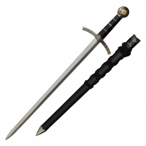 Knights Of Templar Crusader Sword 23" With Black Scabbard 