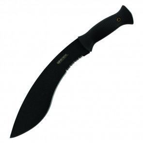 15.5" All Black Kukri Hunting Knife W/ Sheath 