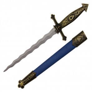16" Spanish Designed Dagger With Blue Scabbard 
