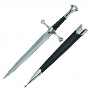 14" Medieval Dagger With Black Scabbard 