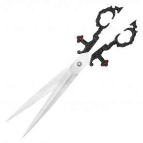 10" Black Bodice Scissors Dagger With Sheath