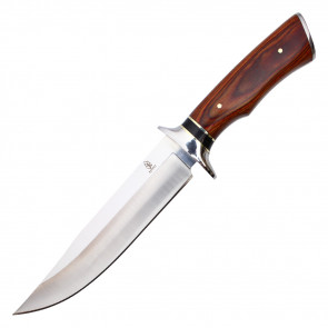 12" Fixed Blade Hunting Knife w/ Natural Wood Handle