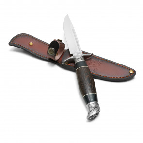 10.5" Buckshot Hunting Knife with Blackwood Handle