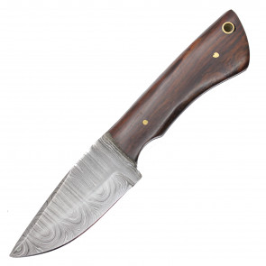 7" True Damascus (144-Layer) Knife w/ Walnut Wood Handle