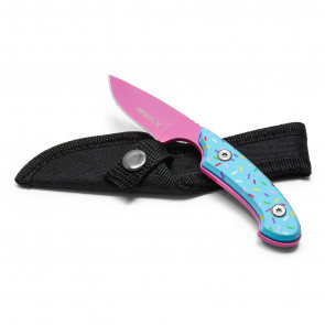 5.5" WARTECH - Pink & Blue Sprinkles Knife w/ Nylon Sheath - Sweet Treats Collection