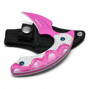 4" WARTECH - Pink Sprinkles Push Dagger w/ Nylon Sheath - Sweet Treats Collection