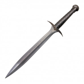 26.5" Chrome Sword With Detailed Blade With Sheath