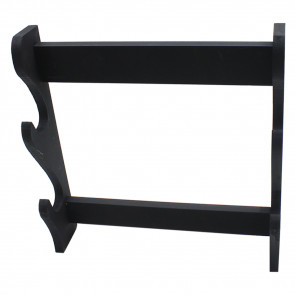 2 Piece Black Wooden Wall Stand 