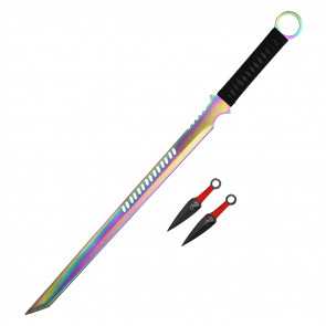 27" Ninja Sword w/ Throwing Knife Set