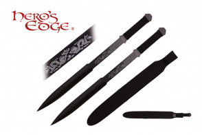 25 3/4" Double-Edged Full Tang Sword Set