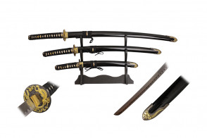 3 Piece Samurai Sword Set