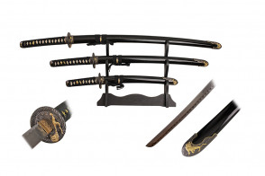 3 Piece Samurai Sword Set