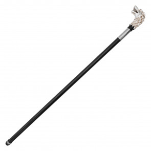 38.5" Lycan Head Medieval Walking Cane w/ Hidden Sword