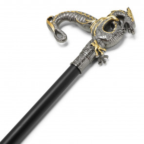 36.5" Gold Dragon Walking Cane