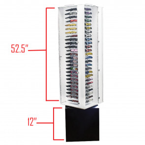 64.5" Revolving LED Light-Up 100 Knife Display Case (Ships via Pallet/Skid ONLY)