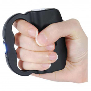 10-Mill Volt Black Rechargeable Stun Knuckle w/ LED 