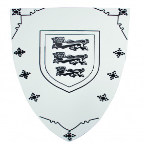 Mini Wooden Shield With 3 Lions Detail