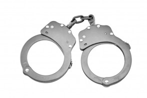 TAIWAN Stainless Steel Tactical Police Chained Chrome Handcuffs (NO CASE)