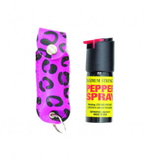 0.5 oz. Pepper Spray w/ Pink Leopard/Cheetah Print Case