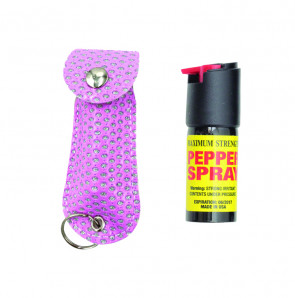 0.5 oz. Pepper Spray w/ Pink BLING-BLING Case