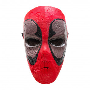 Rubber Burnt Red Mercenary Mask w/ back strap.