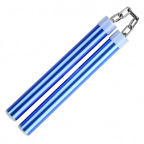 9.75" Aluminum Nunchaku With Metal Chain Link (Blue)