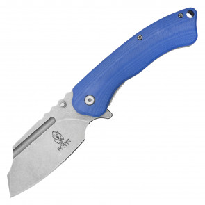 BUCKSHOT - 8" D2 Steel Ball Bearing Pocket Knife w/ Blue G10 Handle