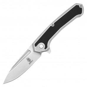 BUCKSHOT - 8" Stonewashed D2 Pocket Knife w/ Black Inlay