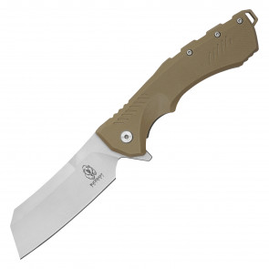 BUCKSHOT - 8.5" D2 Steel Ball Bearing Pocket Knife w/ Desert Tan G10 Handle
