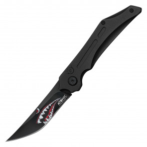8" ATOMIC D2 Steel WarHawk Automatic Knife w/ Aircraft Aluminum Black Handle