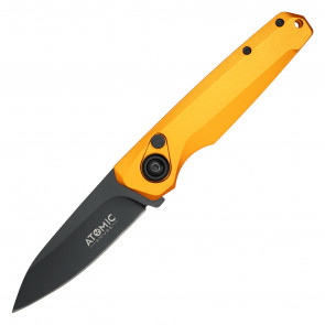 7.5" ATOMIC D2 Steel Automatic Knife w/ Aircraft Aluminum Yellow Handle