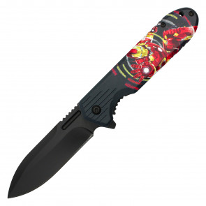 8" Assisted Opening Hero Graphic Pocket Knife