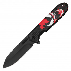 8" Assisted Opening Villain  3-D Graphic Pocket Knife
