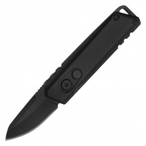 5" ATOMIC Black Push Button Knife
