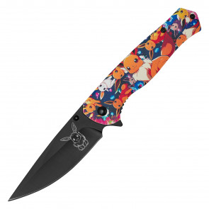8" Orange Fox Pocket Knife w/ 3.5" Blade