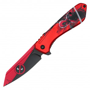 7.25" Red Mercenary Pocket Knife w/ 3.25" Blade