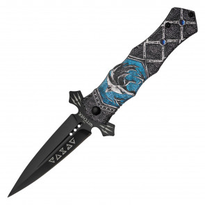 8.25" Dagger Style Spring Assisted Pocket Knife