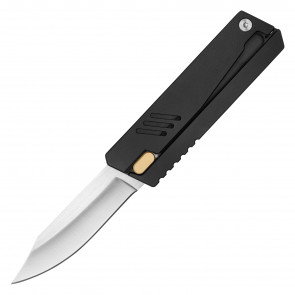 7" Black Handle Gravity Pocket Knife