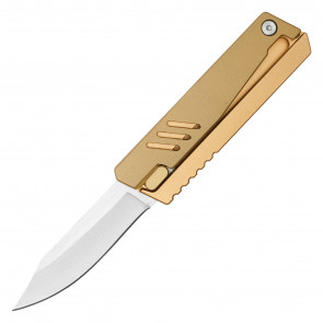 7" Gold Handle Gravity Pocket Knife