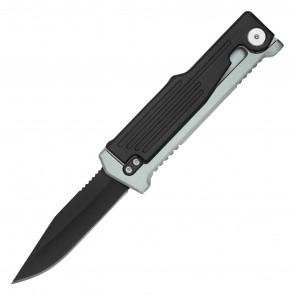 7.5" Black & Gray Aircraft Aluminum Gravity Knife