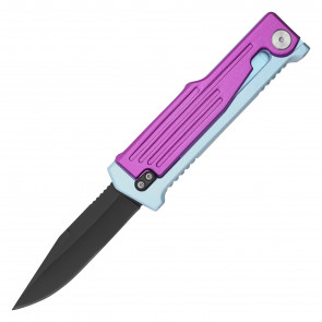 7.5" Purple & Blue Aircraft Aluminum Gravity Knife