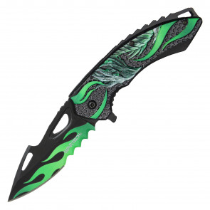 9" Green Dragon Pocket Knife