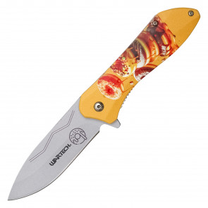 WARTECH - 7.75" Assisted Open 3-D Printed Donut Delight Graphic Pocket Knife